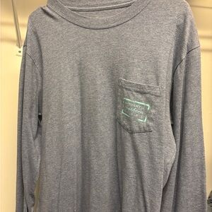 Gray Long Sleeve Shirt with Pocket Southern Marsh
